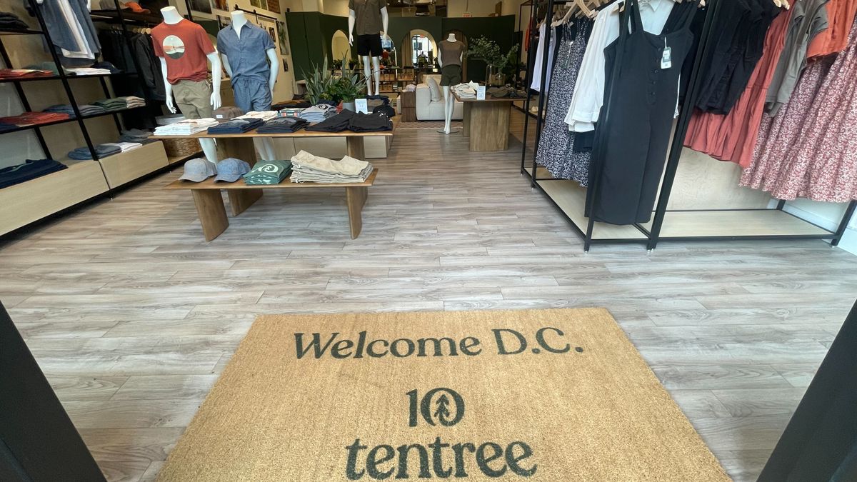 The interior of Tentree's Washington, D.C. store.