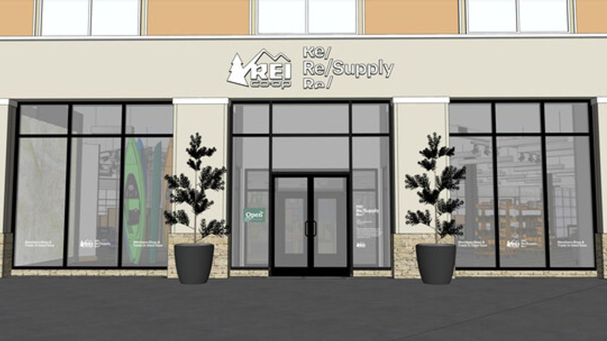 REI Re/Supply rendering of a new location in Oregon opening August 2023.